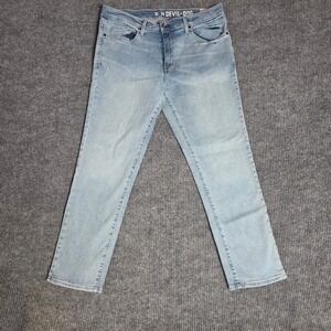 Devil Dog Mens Jeans 36x30 Light Wash Slim Fit Straight Leg Denim Pants